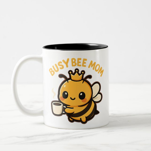 Tasse 2 Couleurs Busy Bee Mom Coffee Bee (Gauche)