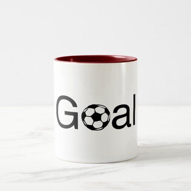 Tasse 2 Couleurs But du football (Centre)