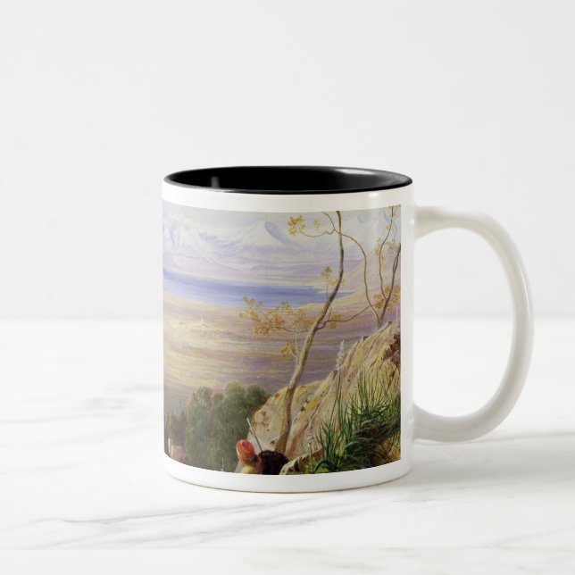 Tasse 2 Couleurs Butrinto, Albanie (huile sur la toile) (Droit)
