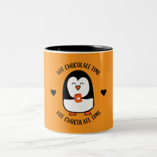 Tasse 2 Couleurs Buveur de Chocolat Chaud Manchot