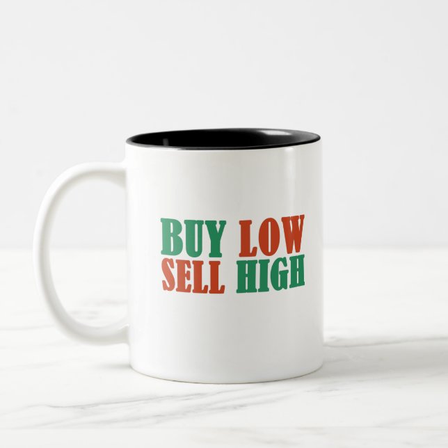 Tasse 2 Couleurs buy low sell high (Gauche)