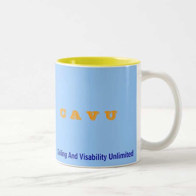 Tasse 2 Couleurs C A V U, plafond et Visability illimités (Droit)