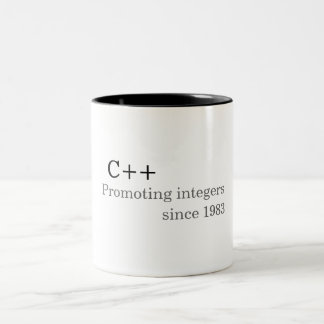 Tasse 2 Couleurs C++: Favorisant des nombres entiers depuis 1983