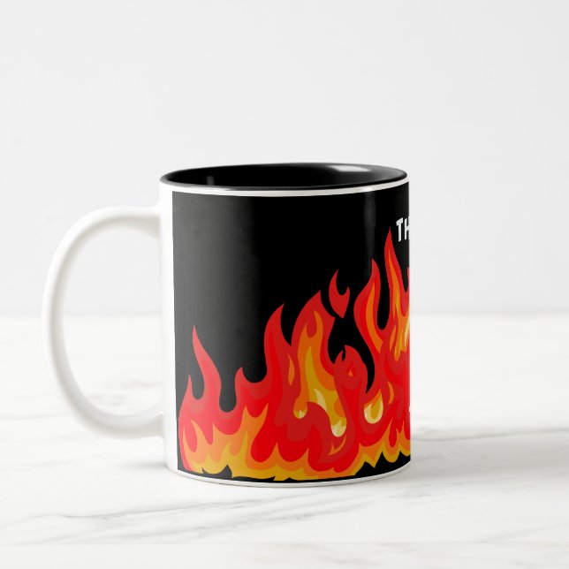 Tasse 2 Couleurs "Ça va" (blanc + feu et flammes) (Gauche)