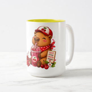 Tasse 2 Couleurs Cabiaïa au Lait de Fraise | Cabiaïa Mignonne Kawai