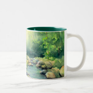 Tasse 2 Couleurs CABINE de RONDIN par SHARON SHARPE