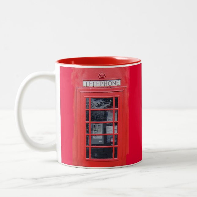 Tasse 2 Couleurs Cabine téléphonique rouge de Londres (Gauche)