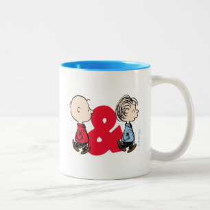 Tasse 2 Couleurs cacahuètes   Charlie Brown & Linus
