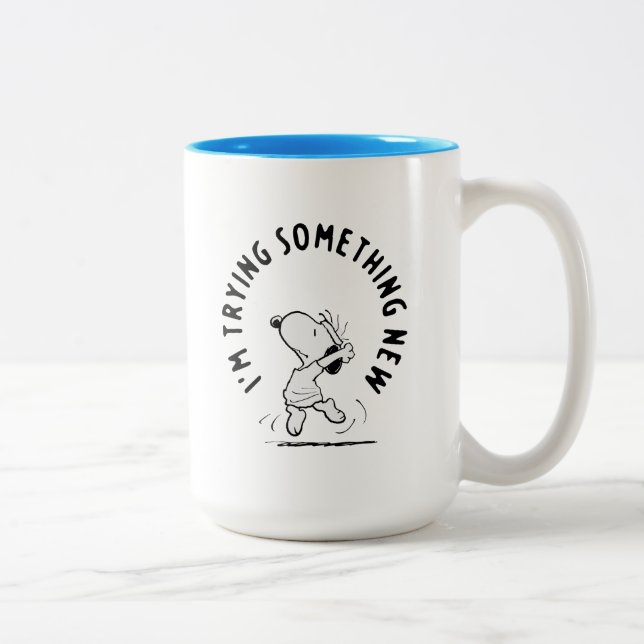 Tasse 2 Couleurs cacahuètes | Snoopy Essayer Quelque Chose De Nouve (Droit)