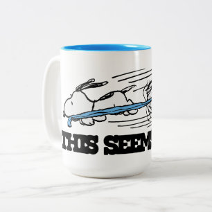 Tasse 2 Couleurs cacahuètes   Snoopy & Linus