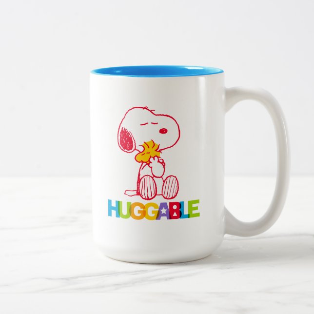 Tasse 2 Couleurs cacahuètes | Snoopy & Woodstock Huggable (Droit)