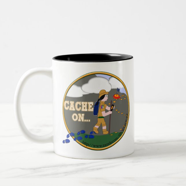 TASSE 2 COULEURS CACHE SUR LA GÉOCACHE NOIRE DES FILLES ZAZ (Gauche)