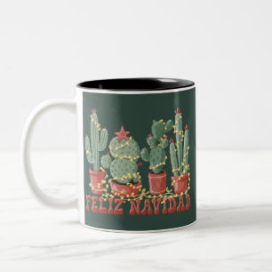 Tasse 2 Couleurs Cactus amateur de Noël Cowboy Plante Joyeux Noël