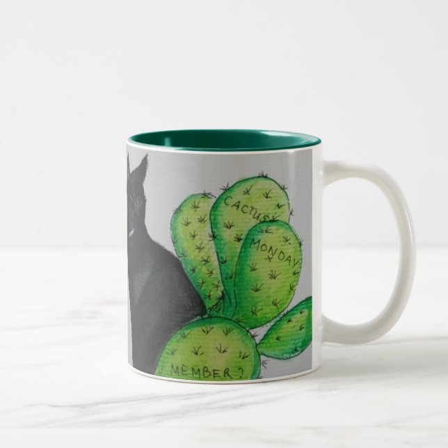Tasse 2 Couleurs Cactus lundi (Droit)