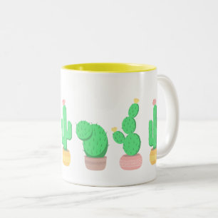 Tasse 2 Couleurs Cactus Pots - Cactus Plantes