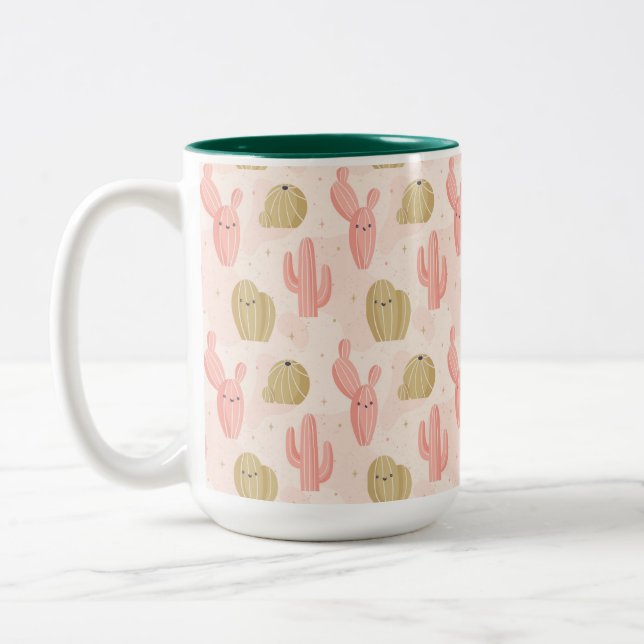 Tasse 2 Couleurs cactus rose (Gauche)