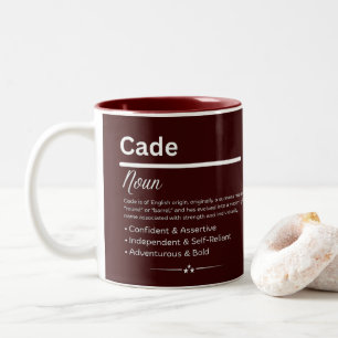 Tasse 2 Couleurs Cade Personnalisé Nom