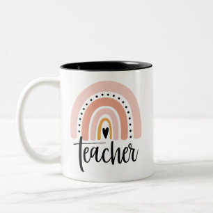Tasse 2 Couleurs Cadeau arc-en-ciel d'amour d'enseignant d'enseigne