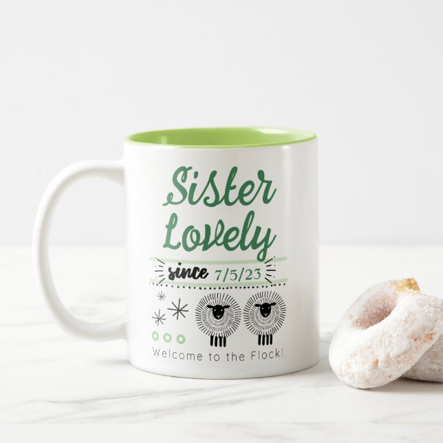 Tasse 2 Couleurs Cadeau Baptême JW personnalisable pour frère ou so (Avec donut)