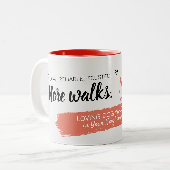 Tasse 2 Couleurs Cadeau client de garde d'animaux et de promenade d (Devant gauche)