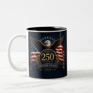 Tasse 2 Couleurs Cadeau commémoratif patriotique 250e anniversaire 