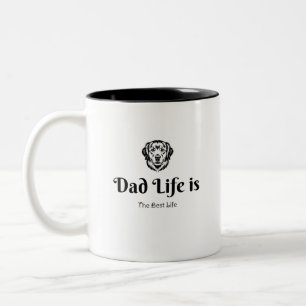 Tasse 2 Couleurs Cadeau d'anniversaire de papa chien pour papa, Vie