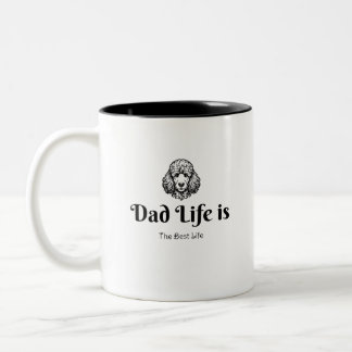 Tasse 2 Couleurs Cadeau d'anniversaire pour papa chien, Vie de papa