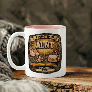 Tasse 2 Couleurs Cadeau d'annonce de grossesse pour Tante
