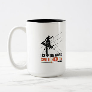 Tasse 2 Couleurs Cadeau d'appréciation pour travailleur électrique
