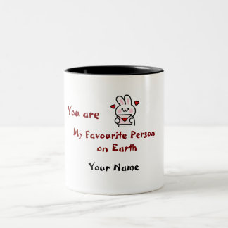Tasse 2 Couleurs Cadeau de amour personnalisé romantique pour Elle
