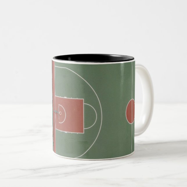 Tasse 2 Couleurs Cadeau de basket-ball cool (Devant droit)