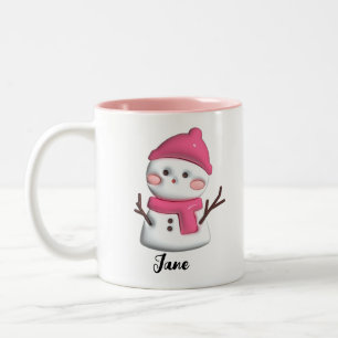 Tasse 2 Couleurs Cadeau de café de Noël personnalisé