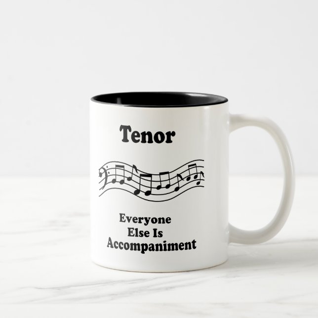 Tasse 2 Couleurs Cadeau de chanteur de tenor (Droit)