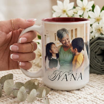 Cadeau de collage de photos de cœur pour Nana que