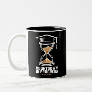 Tasse 2 Couleurs Cadeau de compte à rebours jusqu'à la remise des d