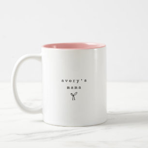 Tasse 2 Couleurs Cadeau de fête des mères avec nom personnalisé pou