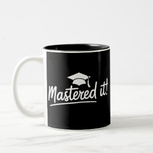 Tasse 2 Couleurs Cadeau de fin d'études de master Maîtrisé 