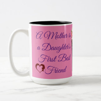 Tasse 2 Couleurs Cadeau de la Fête des Mères_Personnalisée grande M