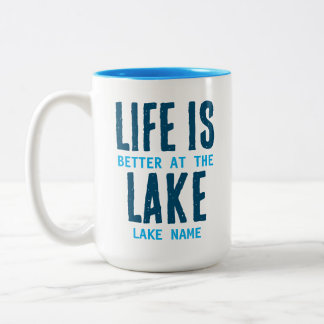Tasse 2 Couleurs Cadeau de lac personnalisé