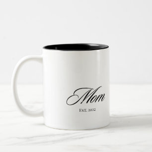 Tasse 2 Couleurs Cadeau de maman avec écriture élégante établie par
