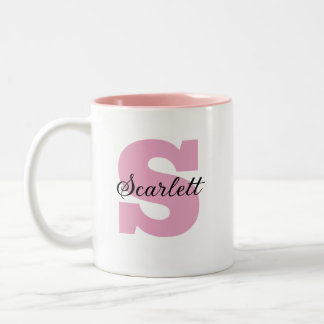 Tasse 2 Couleurs Cadeau de monogramme personnalisé avec la lettre i