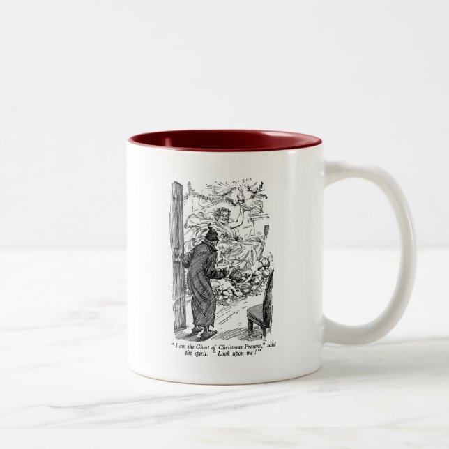 Tasse 2 Couleurs Cadeau de Noël (avec le texte) (Droit)