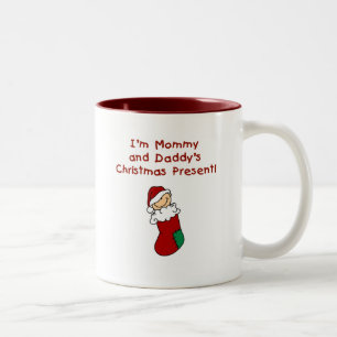Tasse 2 Couleurs Cadeau de Noël de maman et de papa