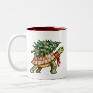 Tasse 2 Couleurs Cadeau de Noël pour amateur de tortues marines Arb