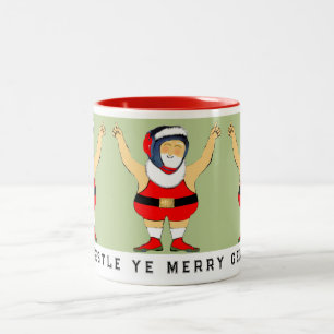 Tasse 2 Couleurs Cadeau de Noël pour lutteur de catch