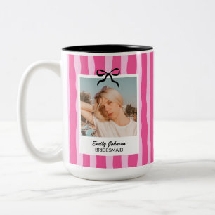 Tasse 2 Couleurs Cadeau de photo de l'enterrement de vie de jeune f