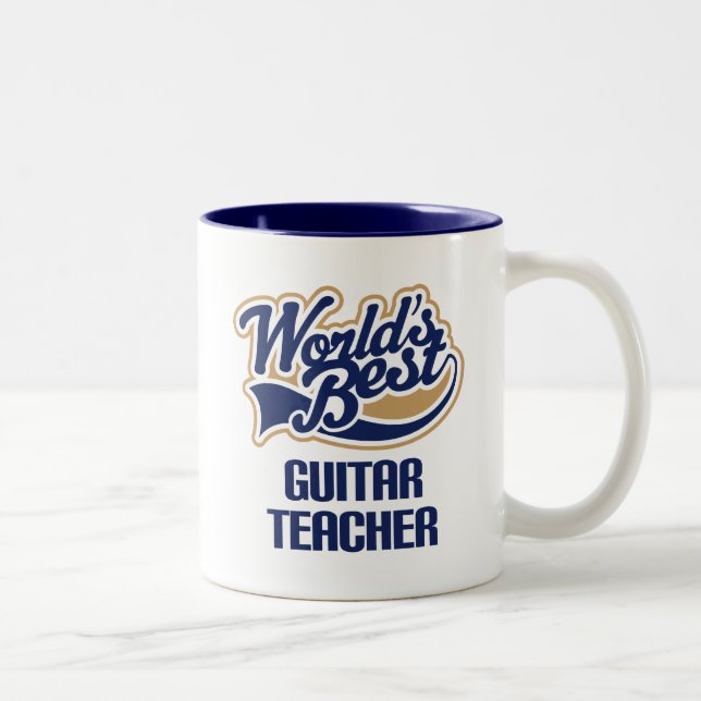 Tasse 2 Couleurs Cadeau de professeur de guitare (Droit)