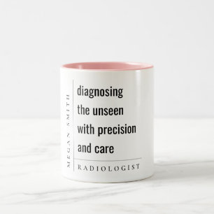 Tasse 2 Couleurs Cadeau de radiologiste motivationnel minimaliste m