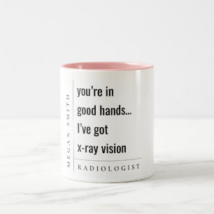 Tasse 2 Couleurs Cadeau de radiologiste motivationnel minimaliste m