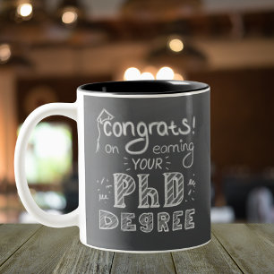Tasse 2 Couleurs cadeau de remise de diplôme de doctorat